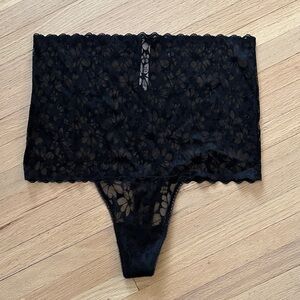 Victorias Secret Black Lace Women's high Waist Panties - Large